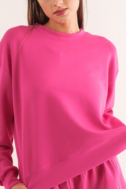 Soft Texture Relaxed Fit Sweatshirt