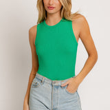 Round Neck Sleeveless Bodysuit