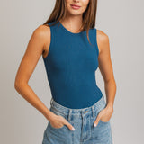 Round Neck Sleeveless Bodysuit