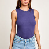 Round Neck Sleeveless Bodysuit