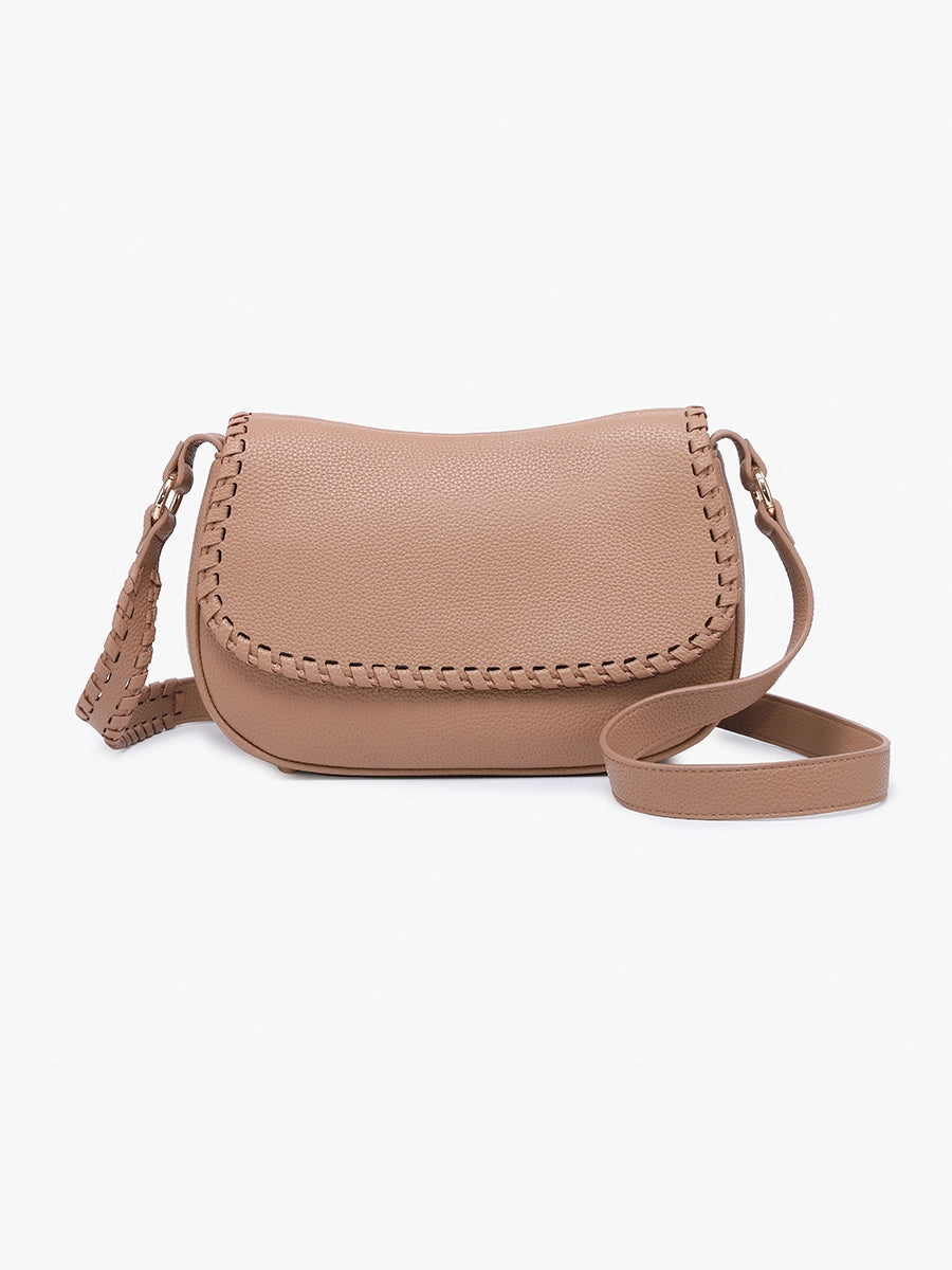 Daia Whipstitch Flapover Crossbody