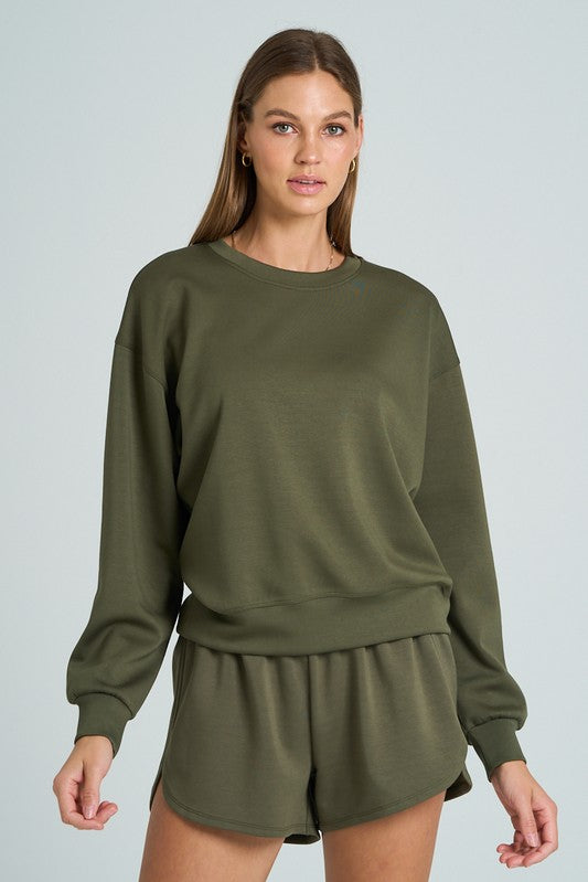 Soft Texture Relaxed Fit Sweatshirt