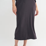 Stretch Midi Track Skirt