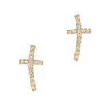 Cross Stud Pave CZ