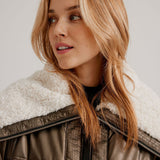 Faux Fur Sherpa Collar Coat