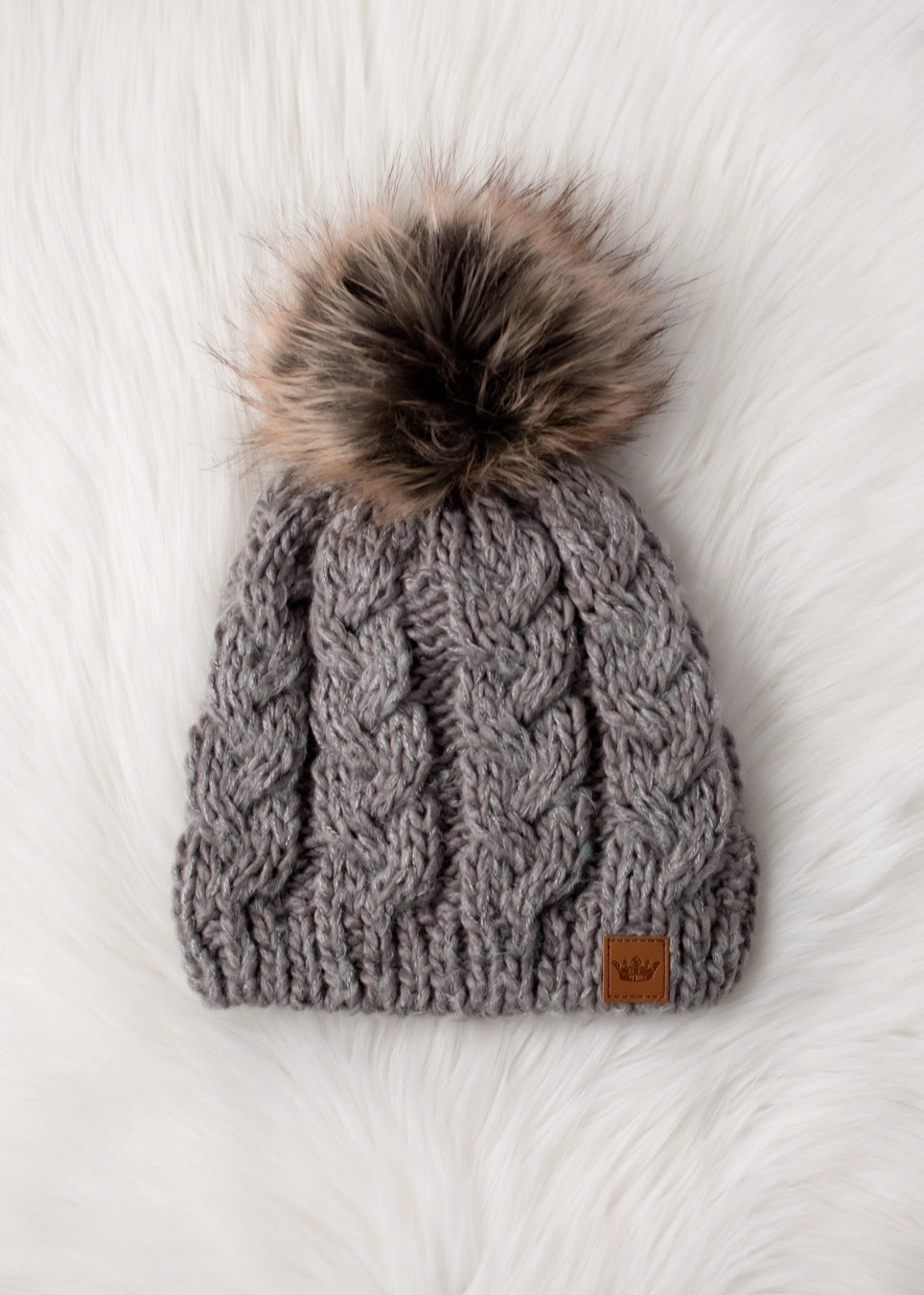 Cable Knit Pom Hat