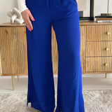 Side Slit Wide Leg Pants