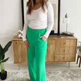 Side Slit Wide Leg Pants