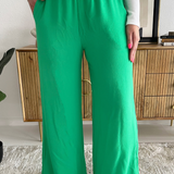 Side Slit Wide Leg Pants