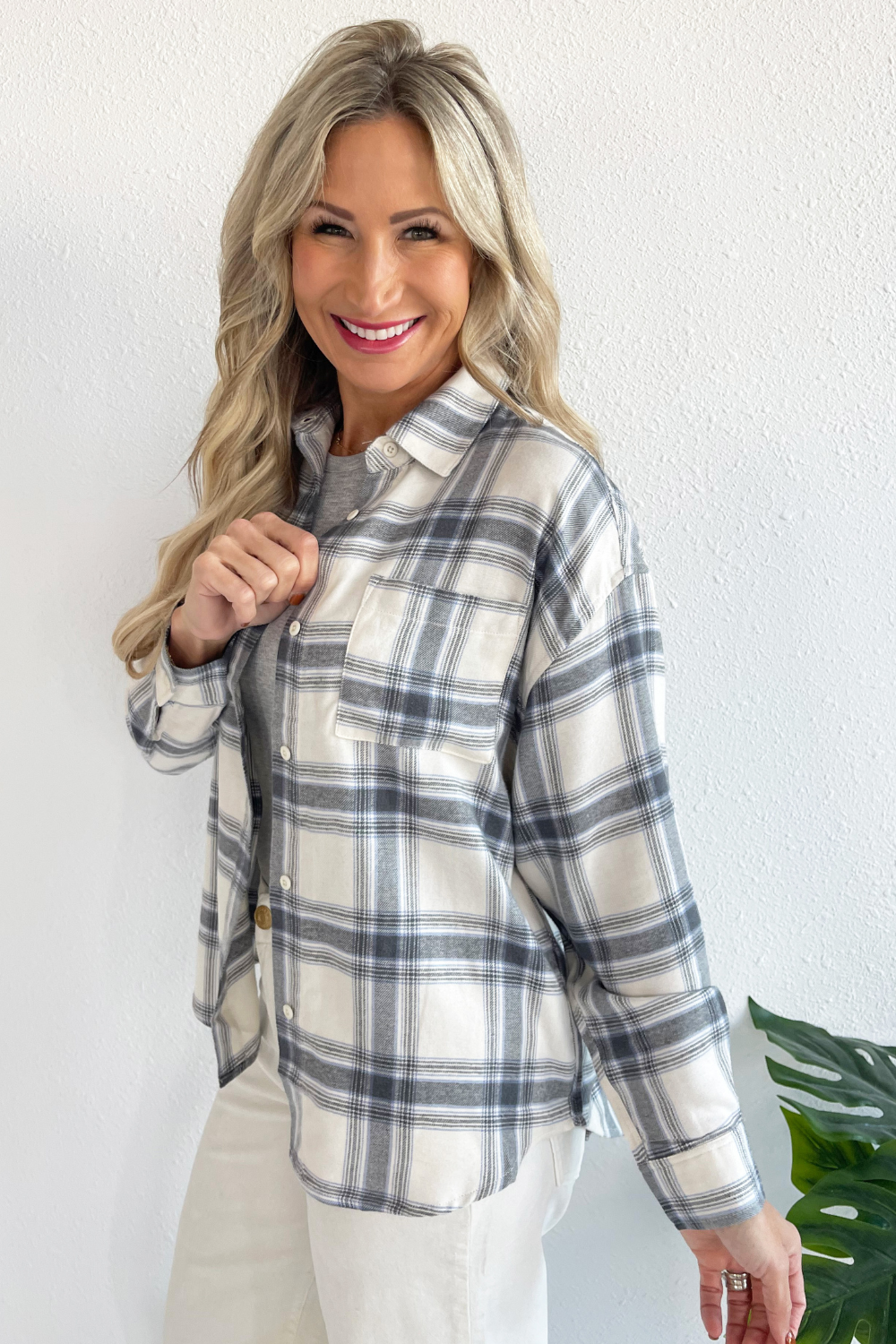 River Plaid Button Up