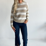 Multi-Striped Crochet Sweater