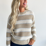 Multi-Striped Crochet Sweater