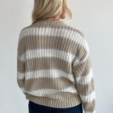 Multi-Striped Crochet Sweater