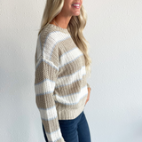 Multi-Striped Crochet Sweater