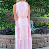 Sleeveless Tiered Maxi Dress Adjustable