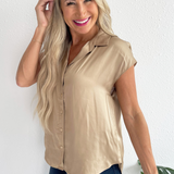 Dolman Sleeve Blouse W/ Collar