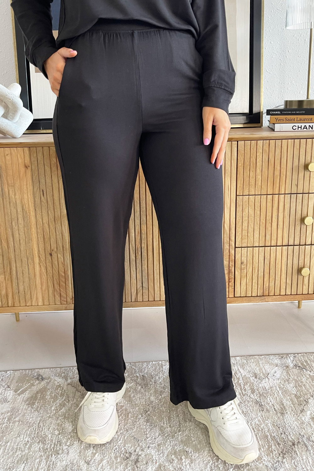 French Terry Wide Leg Pants