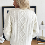 Textured Cable Knit Sweater