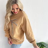 Animal Print Bow Sweatshirt