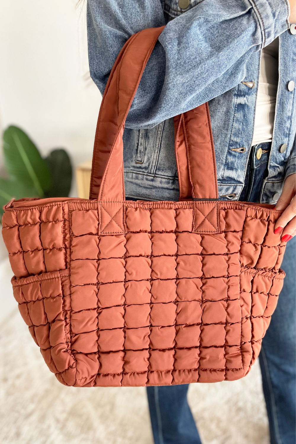 Dreamer Quilted Puffer Tote