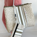 Annabella Large Striped Neoprene Tote