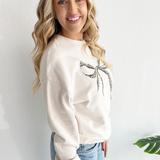 Animal Print Bow Sweatshirt