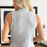 Sleeveless Mockneck Sweater Set