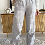 Pleated Linen Pants