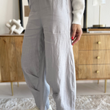 Pleated Linen Pants