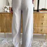 Pleated Linen Pants