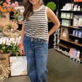 Striped Sweater Tank Top