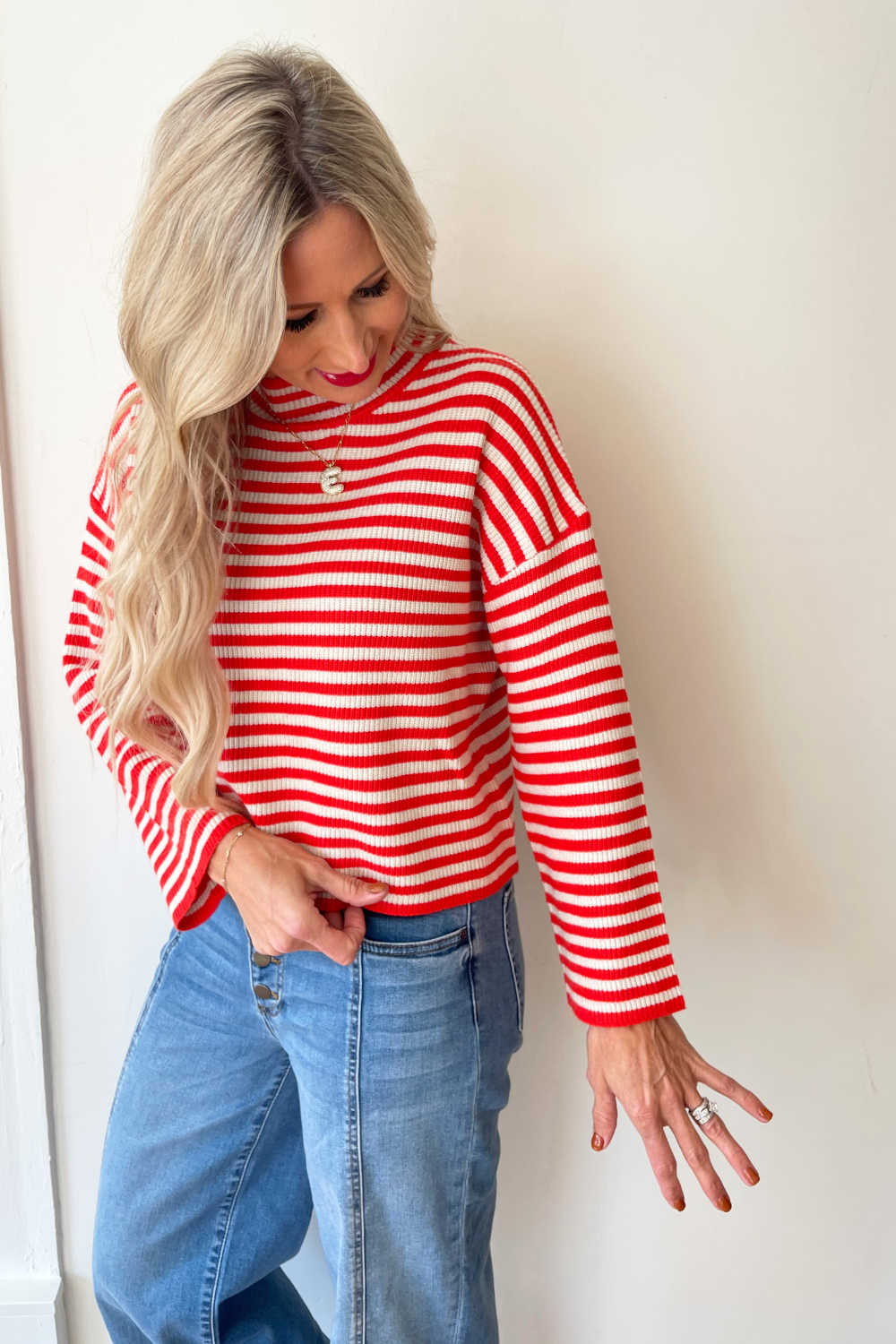 Striped Knit Sweater