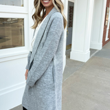 Long Sleeve Open Front Shawl Sweater Coat