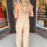 Ribbed Knit Seam Detail Jumpsuit