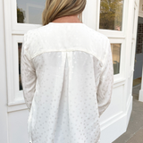 Long Sleeve Popover Woven Blouse