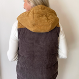 Contrast Puffer Vest