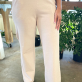 Elastic Waistband Wide Leg Pants