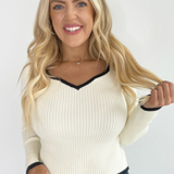 Sweetheart Neck Sweater Top