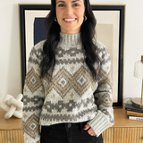 Fair Isle Mock Neck Sweater