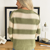 Bold Striped Distressed Sweater