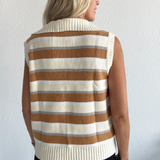 Multi-Color Striped Sweater Vest