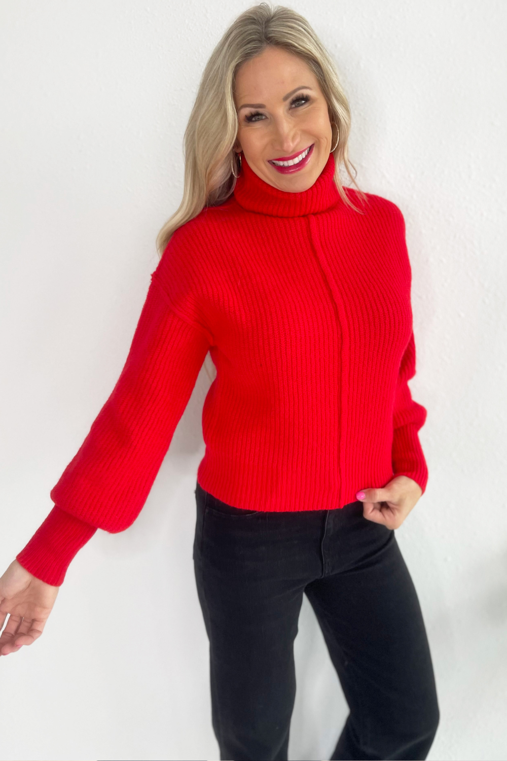 Turtle Neck Knit Sweater