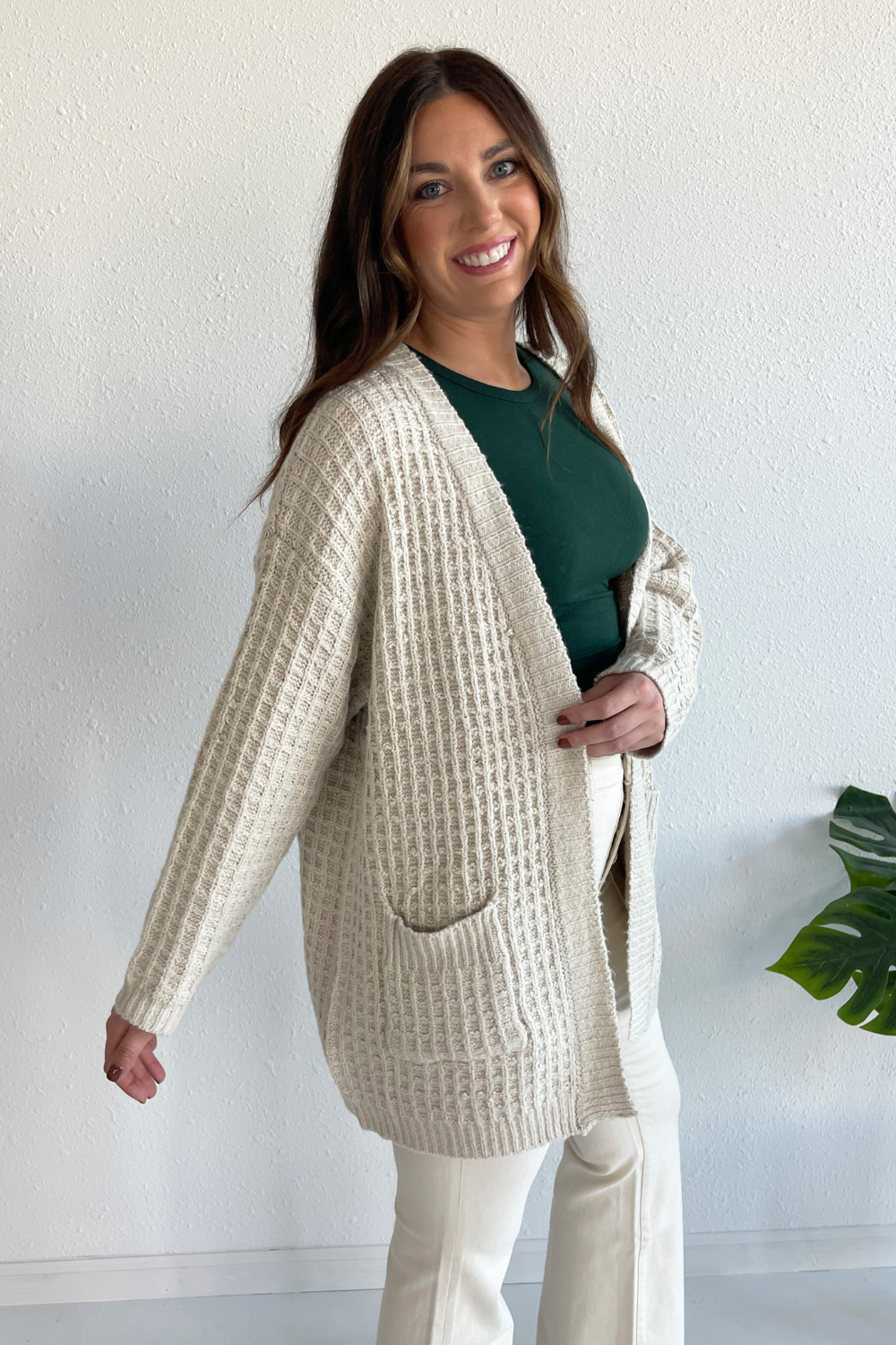 Waffle Cardigan