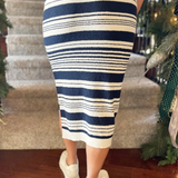 Multi Stripe Midi Skirt