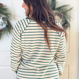 Oversized Stripe Long Sleeve Top