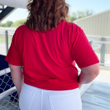 Huskers Embroidered Tee