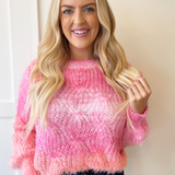 Tie-Dye Cable Knit Sweater