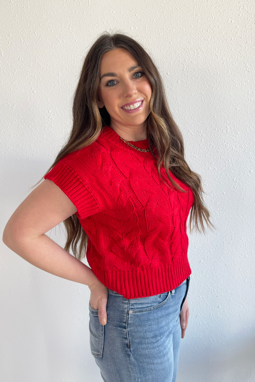 Cable Knit Sweater Top