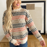 Jacquard Long Sleeve Sweater