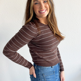 Pin Stripe Sweater Top